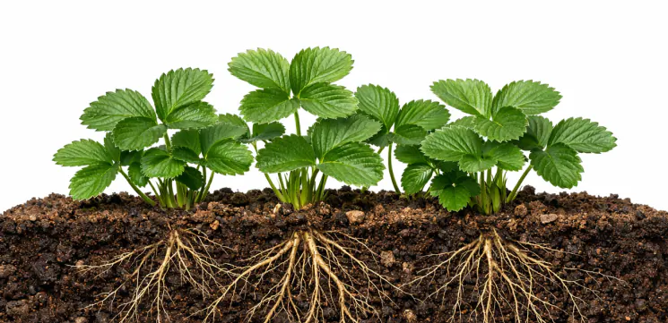 Strawberry shoots