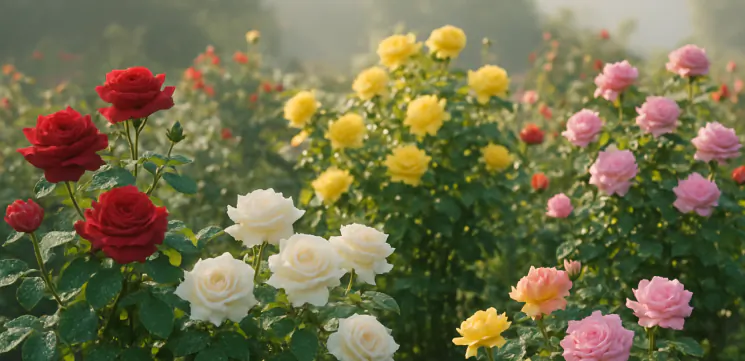 Rose bushes